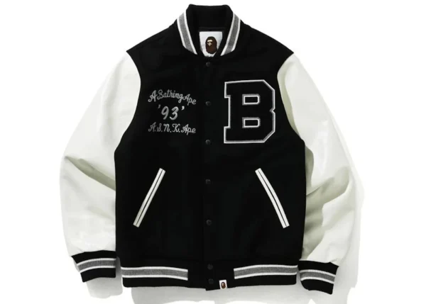 BAPE Black Varsity Jacket