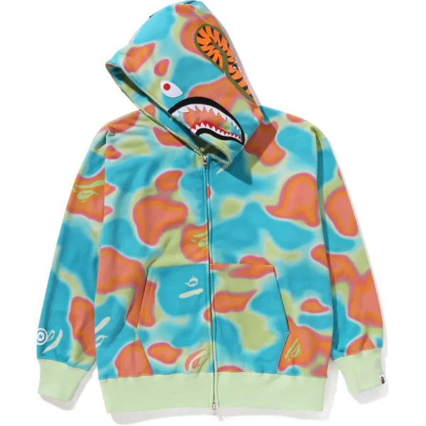 Liquid Camo Shark Relaxed Fit Full Zip Hoodie