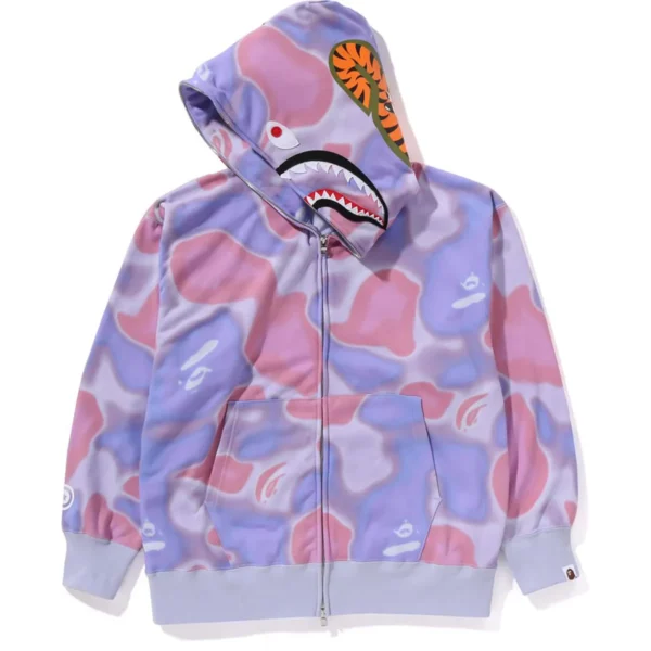 Liquid Camo Shark Relaxed Fit Full Zip Hoodie